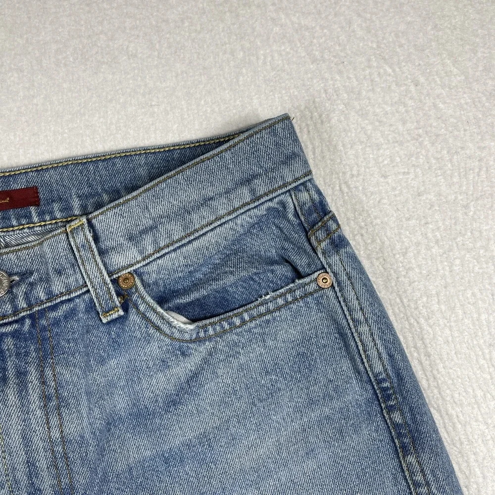 7 for All Man Kind Womens 27 Kiki Cropped Wide Leg Y2K‎ Two Tone Patchwork